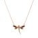 Holzkern Damen-Halskette Kindred Amethyst/Roségoldfarben Libelle 2