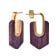 Holzkern Damen-Ohrringe Ohrstecker Sequoia Amaranth/Goldfarben 1