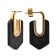 Holzkern Damen-Ohrringe Sequoia Ohrstecker Walnuss/Goldfarben II 1