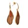 Holzkern Damen-Ohrhänger Ohrringe Sequoia Zebrano/Goldfarben II 1