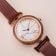 Holzkern Damenarmbanduhr Quarz Ida Walnuss/Marmor 2