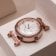 Holzkern Damenarmbanduhr Quarz Ida Walnuss/Marmor 5