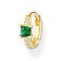 Thomas Sabo CR691-971-7 Single Hoop Earring Green Stone with White Stones Image 1