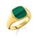 Thomas Sabo TR2332-140-6 Unisex Signet Ring Gold Tone/Green Image 1