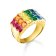 Thomas Sabo TR2359-996-7 Ladies' Ring Colourful Stones Pavé Gold Tone Image 1