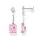 Thomas Sabo H2177-051-9 Silber-Ohrhänger für Damen Pinkfarbener Stein Bild 1