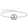 Thomas Sabo A2071-318-7-L19v Ladies' Silver Bracelet Peace Sign Multi-Coloured Image 1