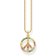 Thomas Sabo KE2170-996-7-L55v Ladies' Necklace Peace Sign Gold Tone Multi-Coloured Image 1