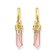 Thomas Sabo CR722-414-9 Women's Hoop Earrings with Rose Quartz Gold Plated Image 2