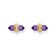 Thomas Sabo H2281-414-13 Women's Stud Earrings with Purple Crystal Gold Tone Image 2