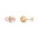 Thomas Sabo H2281-414-9 Women's Stud Earrings with Rose Quartz Gold Plated Image 1