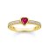 Thomas Sabo TR2448-995-10 Gold Plated Women's Ring with Red Heart-Shaped Stone Image 1