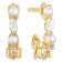 Sif Jakobs Jewellery SJ-E12234-PCZ-YG Earrings Adria Creolo Piccolo Gold Tone with Pearls Image 1