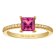 Sif Jakobs Jewellery SJ-R42280-PKCZ-YG Women's Ring Ellera Quadrato Gold Tone Pink Image 1