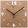 Huamet CH51-A-1604 Wood Wall Clock Oak Square Image 1