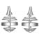 IUN Silver Couture ES00617A1-WW Earrings New Wave Silver 925 Cubic Zirconia Image 1