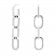 P D Paola AR02-468-U Women's Earrings Signature Chain Silver Tone Image 1