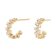 P D Paola AR01-578-U Women's Little Crown Creole Earrings Gold Tone Image 1