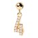 PDPaola CH01-006-U Charm Pendant Numeral 4 gold plated Image 1