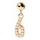 PDPaola CH01-004-U Charm Pendant Numeral 6 gold plated Image 1