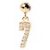 PDPaola CH01-003-U Charm Pendant Numeral 7 gold plated Image 1