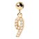 PDPaola CH01-001-U Charm Pendant Numeral 9 gold plated Image 1