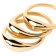 PDPaola AN01-994 Women's Ring Set Sugar Gold Plated Silver Image 3