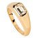 PDPaola AN01-985 Women's Stamp Ring Octagon Shimmer Gold Plated Silver Image 2