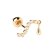 PDPaola PG01-026-U Women's Single Stud Earring Swim Gold Plated Silver Image 2