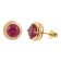 Acalee 70-1050-08 Women's Earrings Gold-Plated 925 Silver Red Cubic Zirconia 1