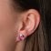 Acalee AC8795-08 Damen-Ohrringe 925 Silber Zirkonia-Ohrstecker Rubinrot 4