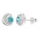 Acalee AC8888-04 Women's Stud Earrings 925 Silver With Blue Cubic Zirconia 1
