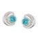 Acalee AC8888-04 Women's Stud Earrings 925 Silver With Blue Cubic Zirconia 2