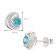Acalee AC8888-04 Women's Stud Earrings 925 Silver With Blue Cubic Zirconia 5