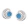 Acalee AC8888-05 Women's Earrings 925 Silver Cubic Zirconia Sapphire Blue 2