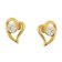 Acalee AC8876-01 Women's Stud Earrings 925 Silver Gold-Plated Cubic Zirconia 2