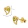 Acalee AC8876-19 Women's Stud Earrings 925 Silver Gold-Plated Heart Olive 5