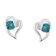 Acalee AC8866-04 Women's Stud Earrings 925 Silver Cubic Zirconia London Blue 2
