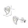Acalee AC8866-01 Women's Stud Earrings 925 Silver Heart Cubic Zirconia 5