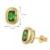 Acalee AC8952-11 Damen-Ohrstecker 925 Silber Vergoldet Zirkonia Smaragdgrün 5