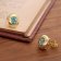 Acalee AC8952-02 Women's Stud Earrings Gold-Plated Silver Aquamarine Blue 3