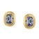 Acalee AC8952-06 Women's Stud Earrings Gold-Plated Silver Blue Cubic Zirconia 2