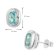Acalee AC8946-02 Damen-Ohrringe 925 Silber Ohrstecker Zirkonia Aquamarinblau 4