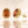 Acalee 70-1052-10 Ladies Earrings Gold-Plated Silver Orange-Red 3