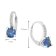 Acalee AC1006-05 Women's Hoop Earrings 925 Silver Dark Blue Cubic Zirconia 5