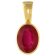 Acalee 80-1010-07 Ruby Pendant 333 / 8K Gold + Necklace Image 2