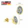 Acalee 70-1017-01 Women's Stud Earrings Gold 333 / 8K with Topaz Blue Image 4
