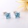 Acalee 70-1027-02 Earrings White Gold 333 / 8K with Swiss Blue Topaz Image 2