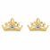 Disney E400918L Children's Stud Earrings Crown 375 / 9K Gold Image 1