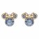 Disney EG00015MARL.CS Children's Earrings Birthstone March 375 Gold Image 1